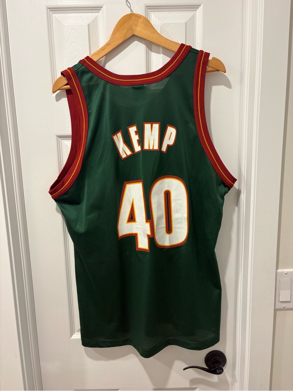 Vintage Seattle SuperSonics #40 Green Basketball Jersey Champion Shawn Kemp - Picture 2 of 7
